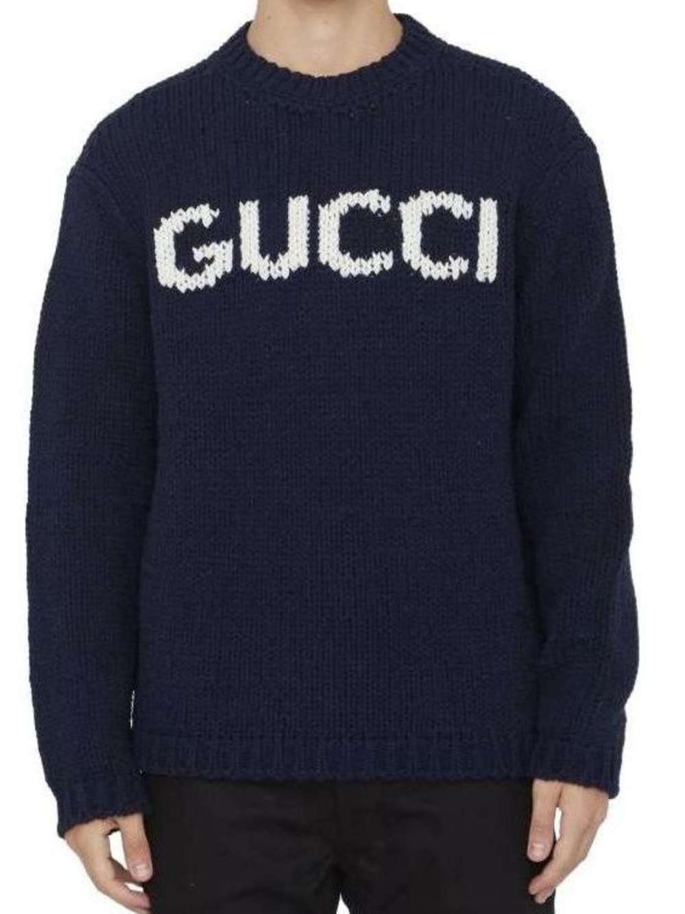 Gucci wool intarsia knit sweater with a crewneck NWT